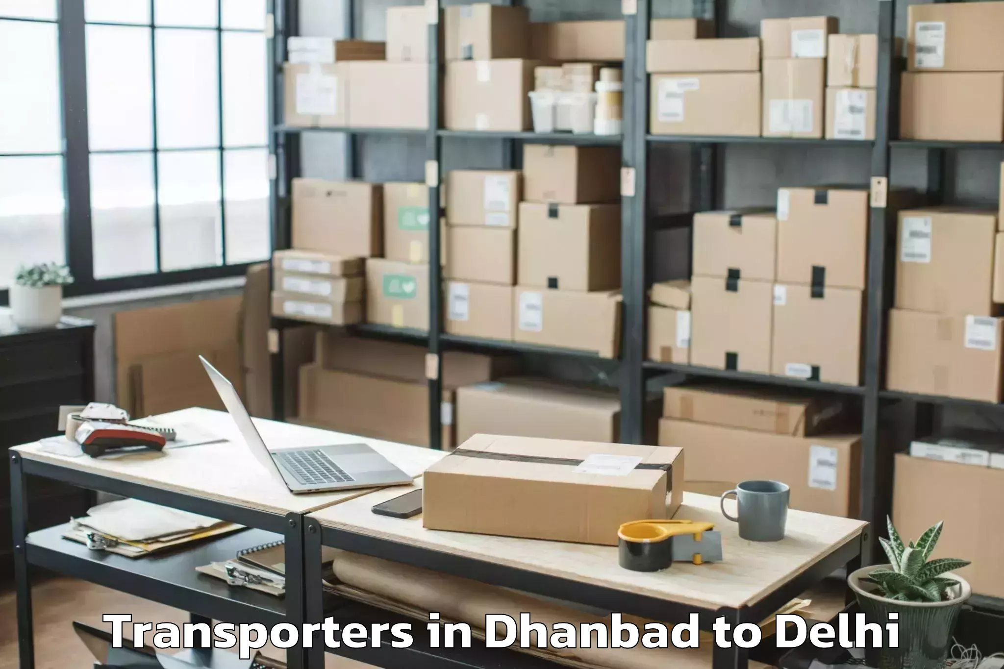 Efficient Dhanbad to Parsvnath Mall Akshardham Transporters